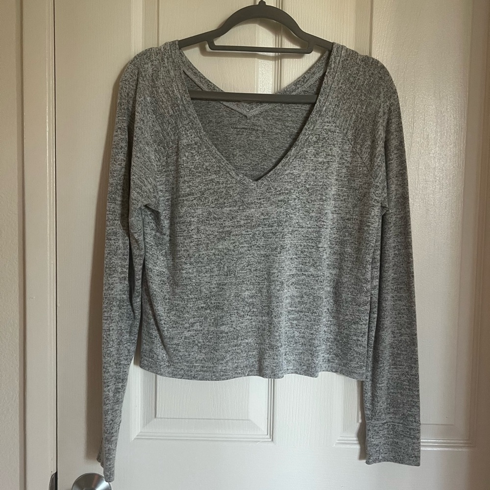 Abercrombie grey v-neck sweater